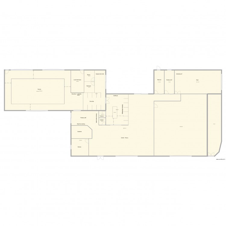 Euro piscine. Plan de 0 pièce et 0 m2