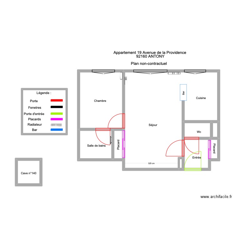 DEBRAS sans mesure . Plan de 11 pièces et 53 m2