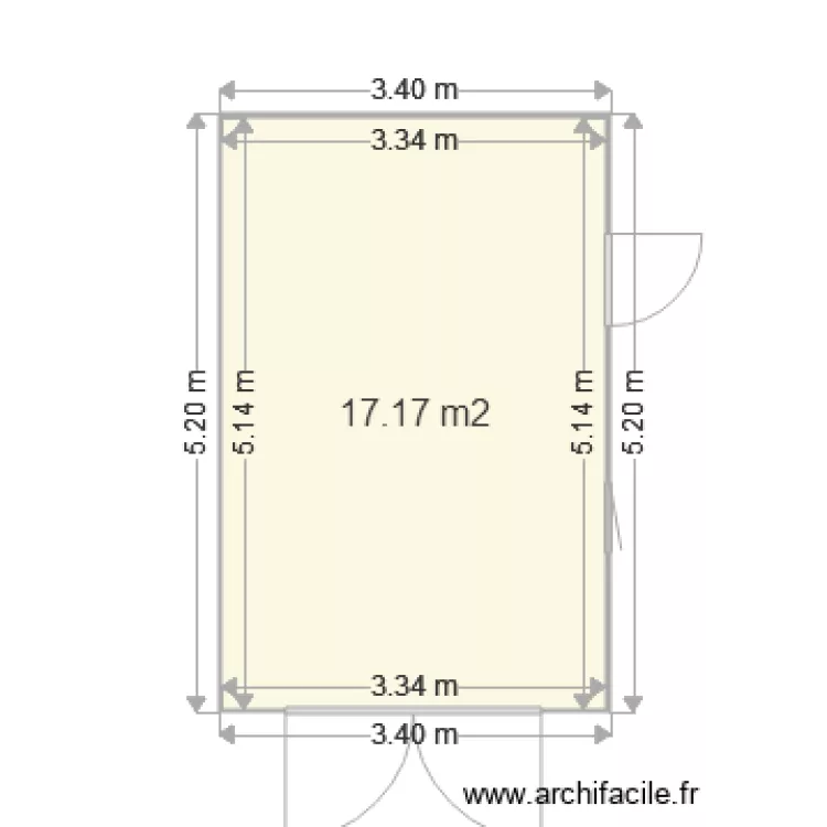 abris de jardin. Plan de 