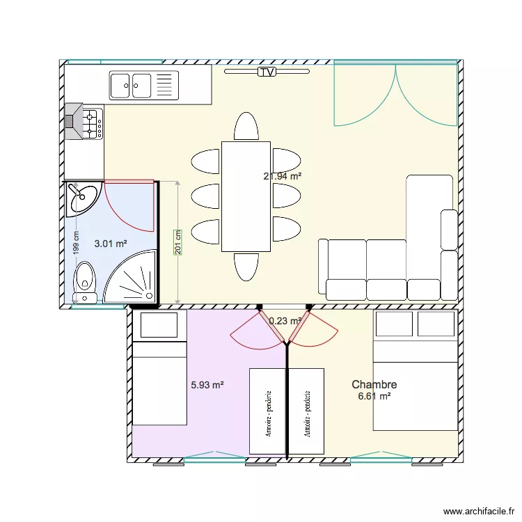 Les Marsouins. Plan de 