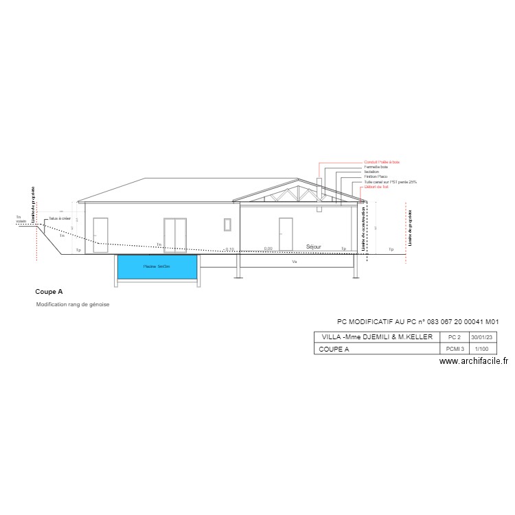 Coupe Pc. Plan de 0 pièce et 0 m2