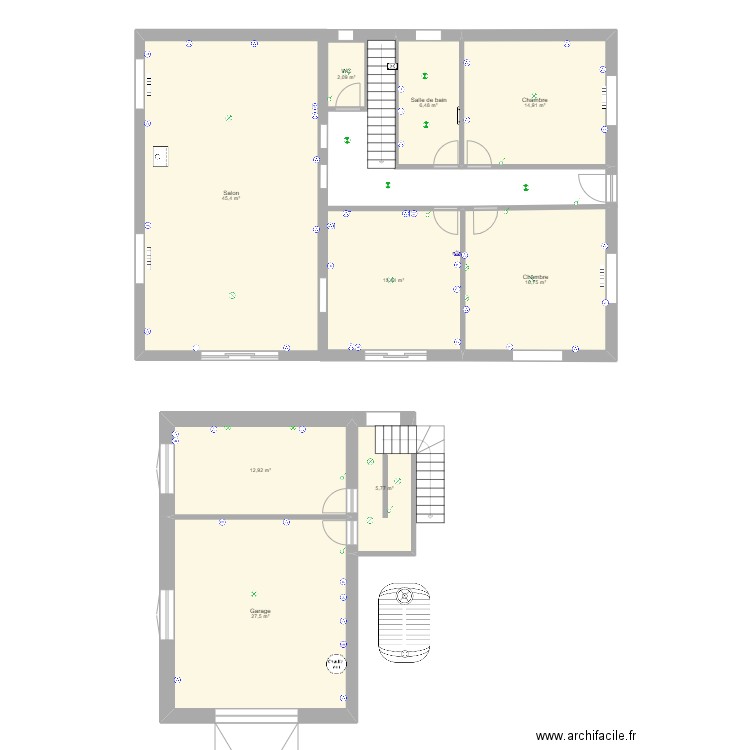 maison. Plan de 0 pièce et 0 m2