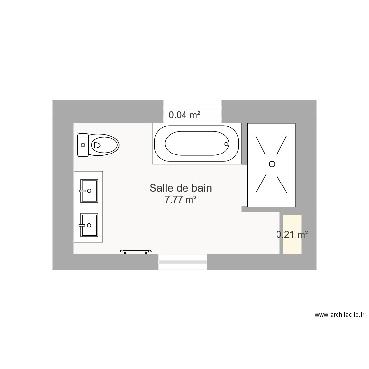 Salle de bain avec isolation. Plan de 0 pièce et 0 m2