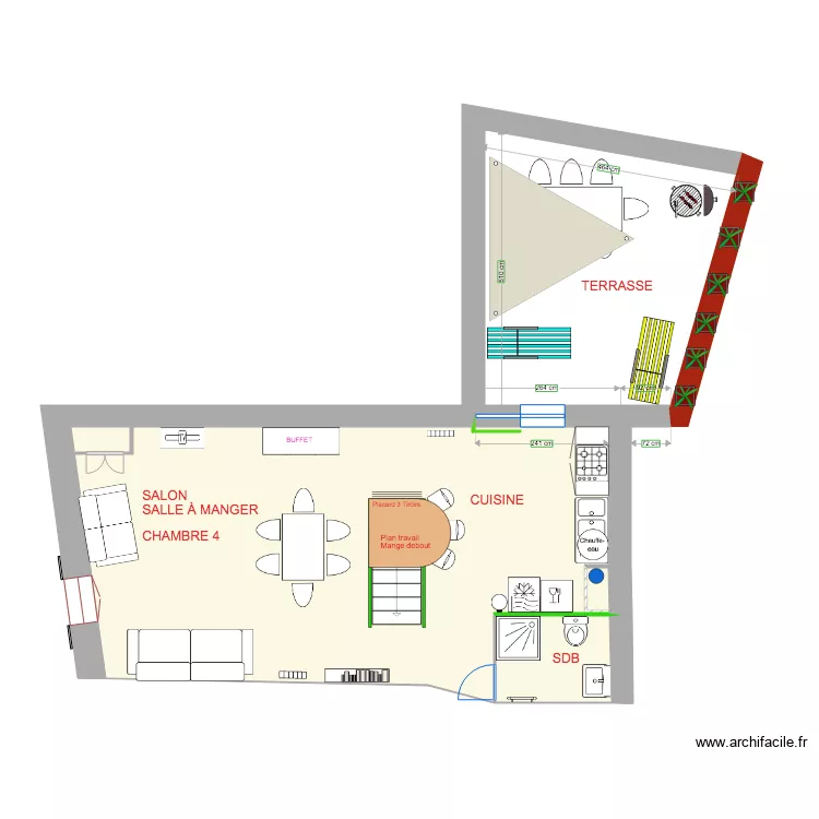2 EME ÉTAGE APRÈS TRAVAUX. Plan de 2 EME ÉTAGE APRÈS TRAVAUX. Plan de