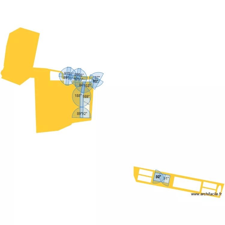 terrain plum&eacute;liau. Plan de 