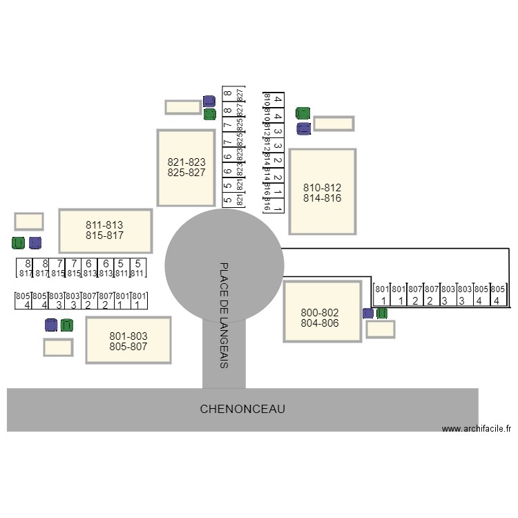 place de langeais. Plan de 0 pièce et 0 m2