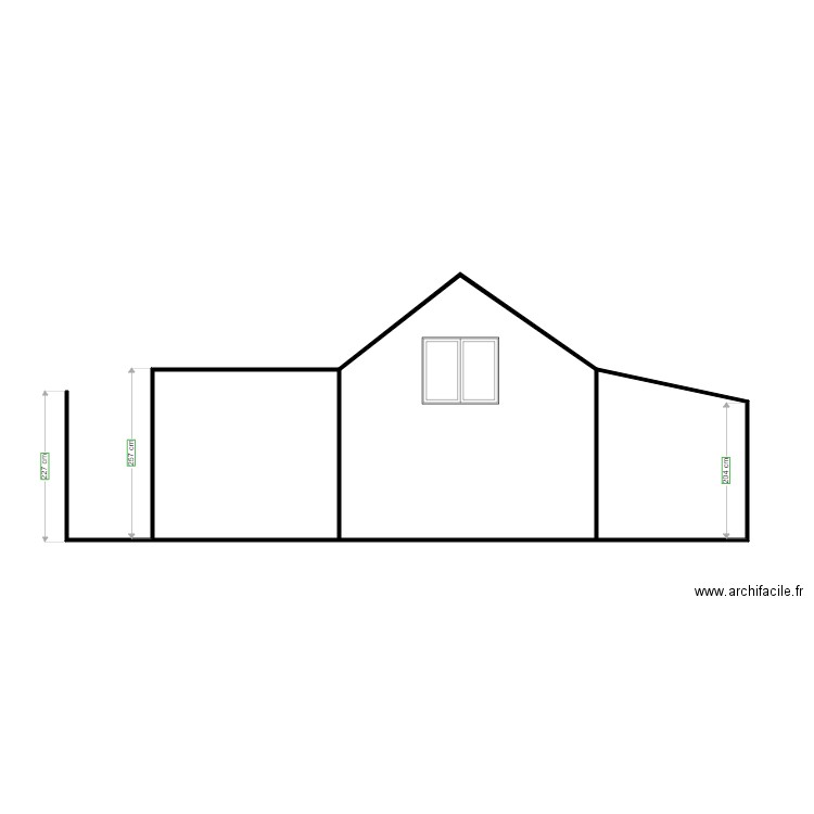 PLAN DE COUPE AVANT TRAVAUX. Plan de 3 pièces et 24 m2