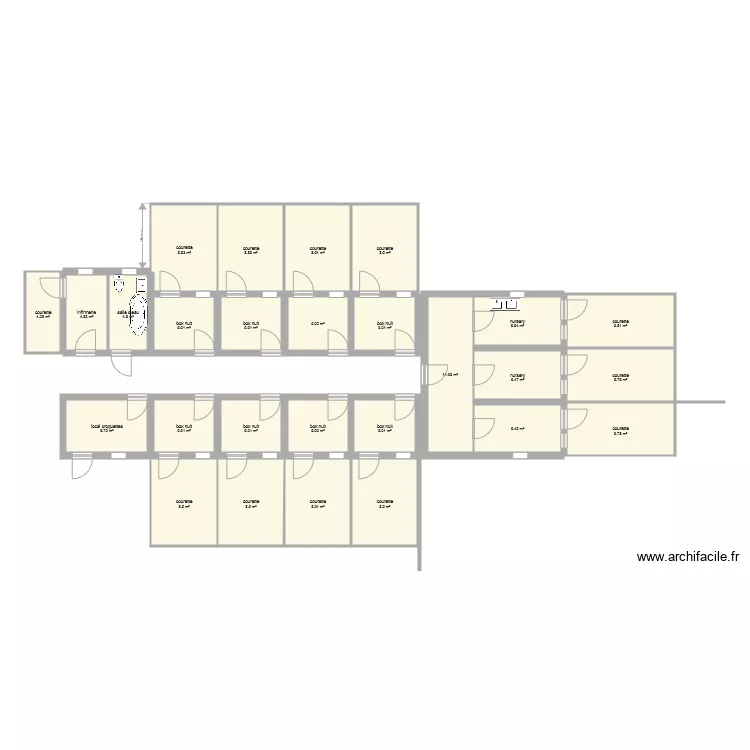 chenil 10boxes. Plan de 