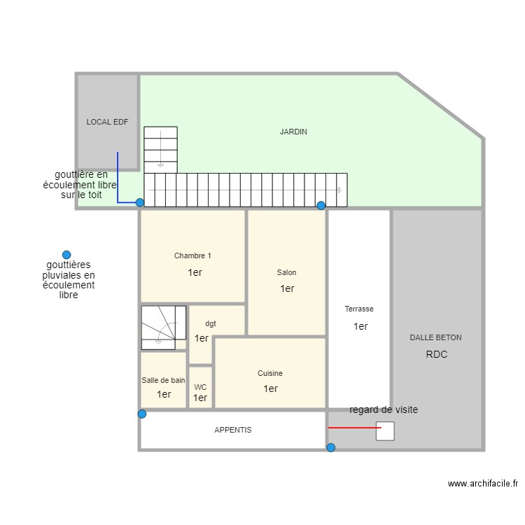 1ER PARAY. Plan de 0 pièce et 0 m2