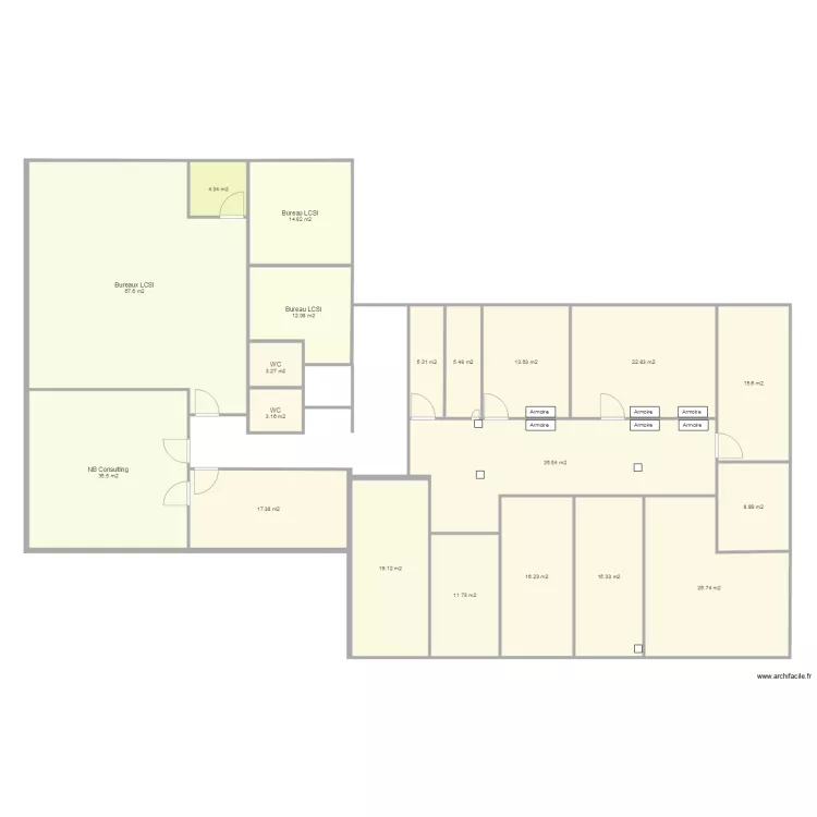 1er etage Bat 1 et 2. Plan de 1er etage Bat 1 et 2. Plan de