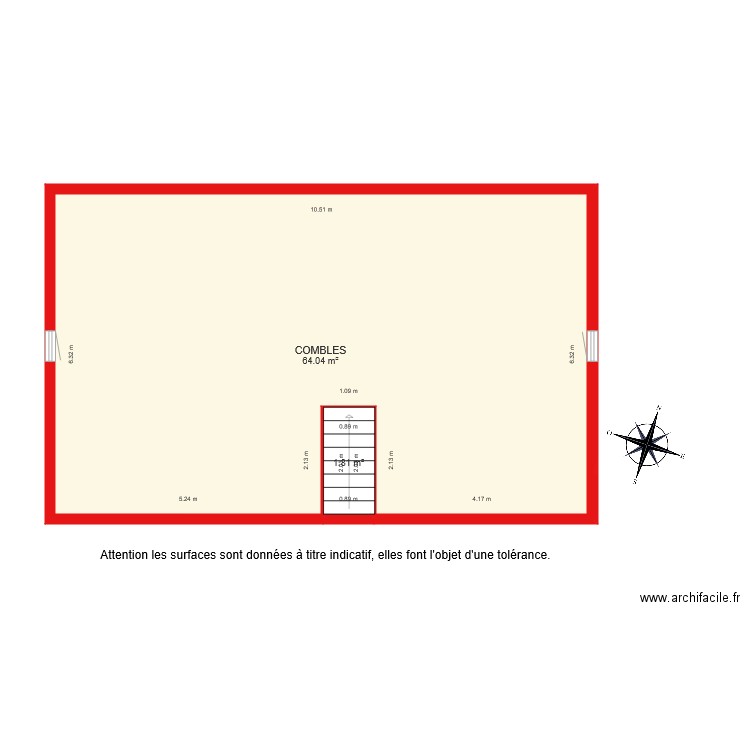 BI 2318 combles. Plan de 0 pièce et 0 m2