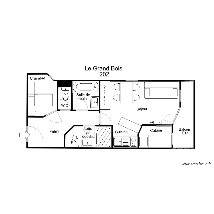 Le Grand Bois 202. Plan de 