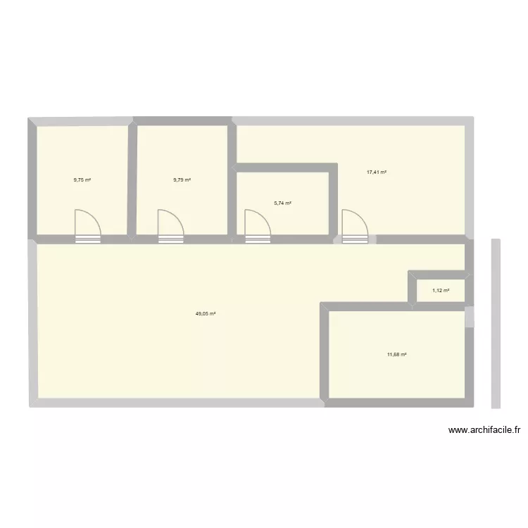 003. Plan de 7  et 105 m²