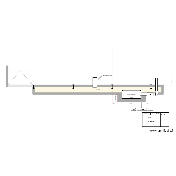 JP MENUISERIE. Plan de 2 pièces et 18 m2