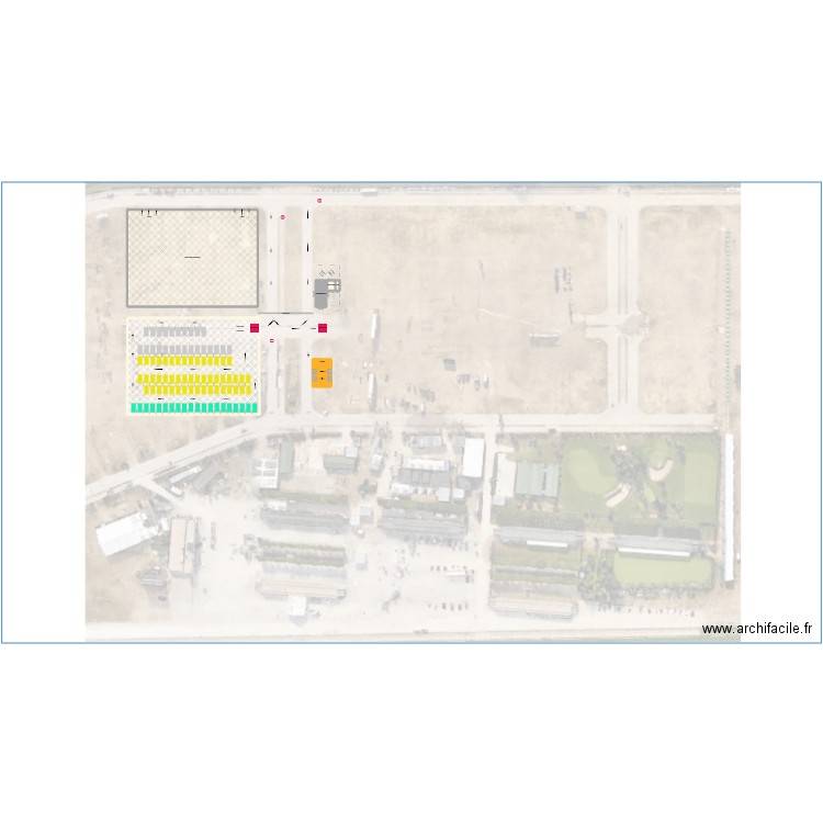 Zone thermique V2. Plan de 6 pièces et -566 m2