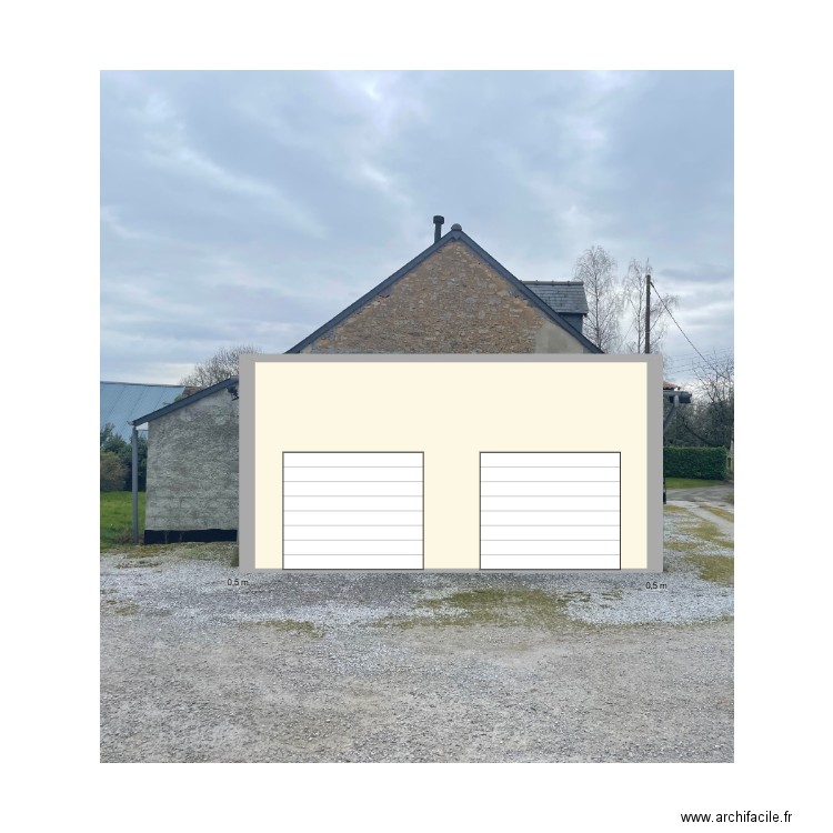 Importation garage. Plan de 1 pièce et 17 m2