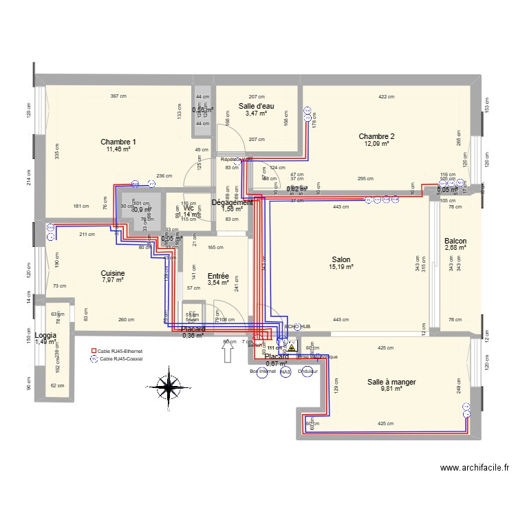 Appartement T4-côtes. Plan de 0 pièce et 0 m2