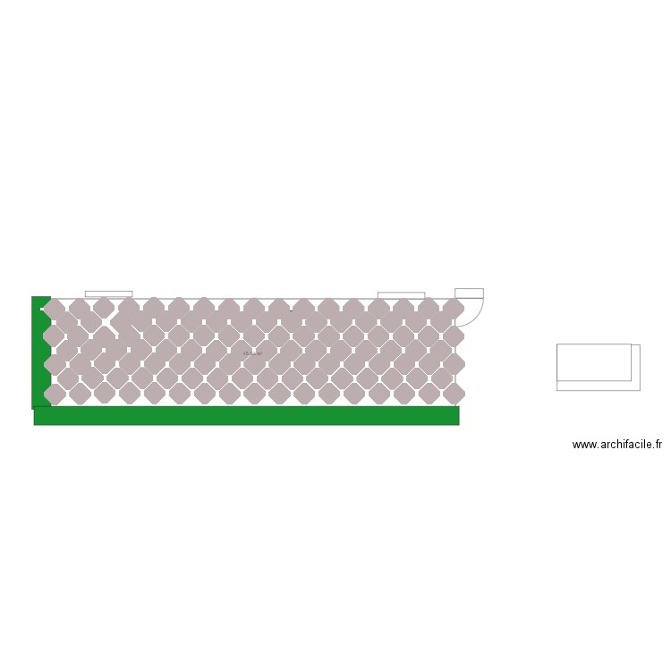 terrasse diamant diagonale. Plan de 0 pièce et 0 m2