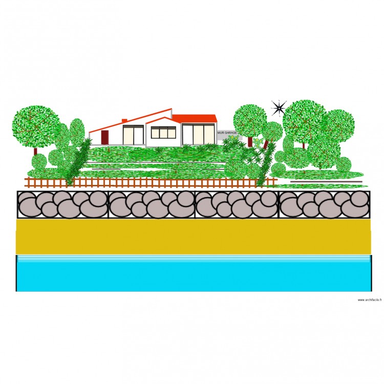 projet 2 face est. Plan de 0 pièce et 0 m2