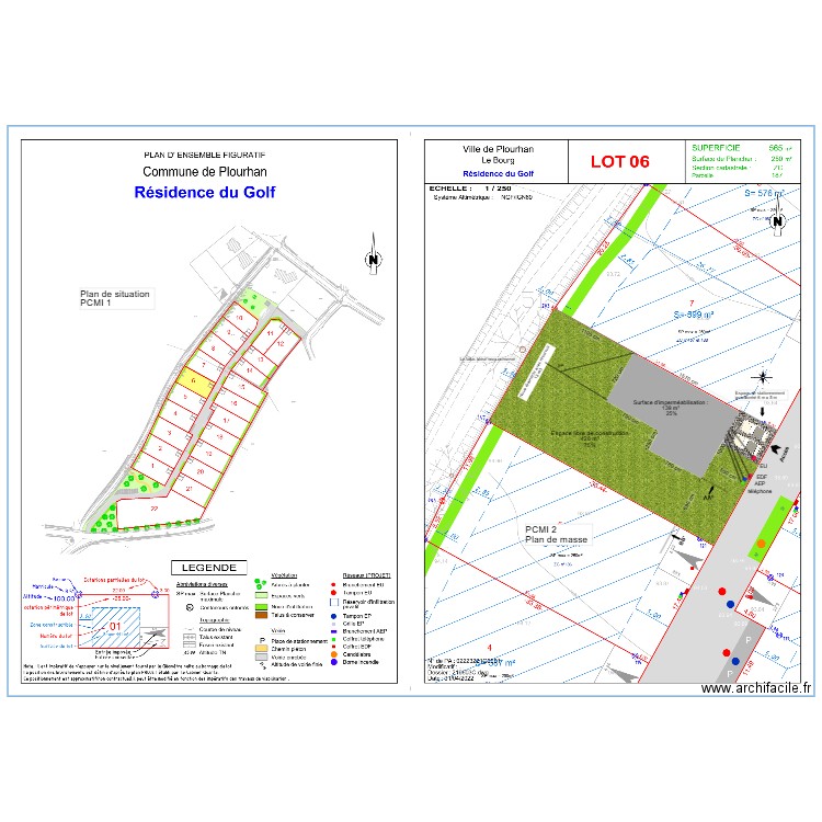Plan de masse. Plan de 0 pièce et 0 m2
