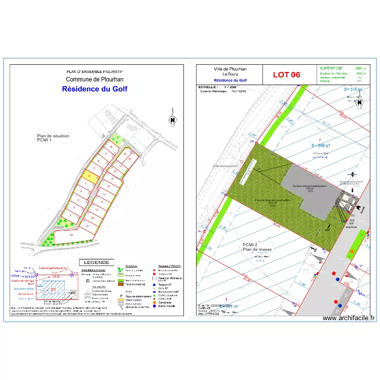 Plan de masse. Plan de 