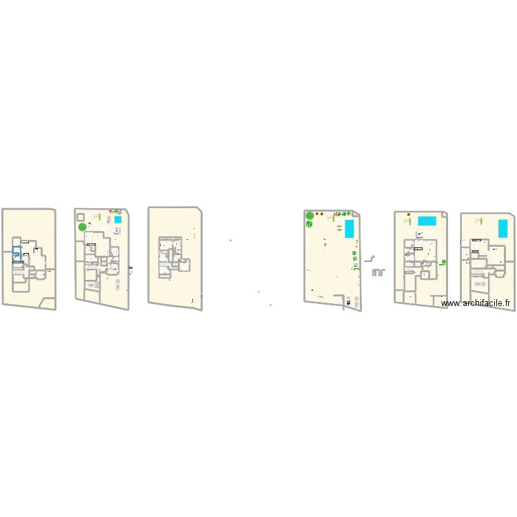 plan maison chap. Plan de 74 pièces et 7204 m2