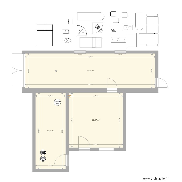 Apparte bas Lucenay vide. Plan de 0 pièce et 0 m2