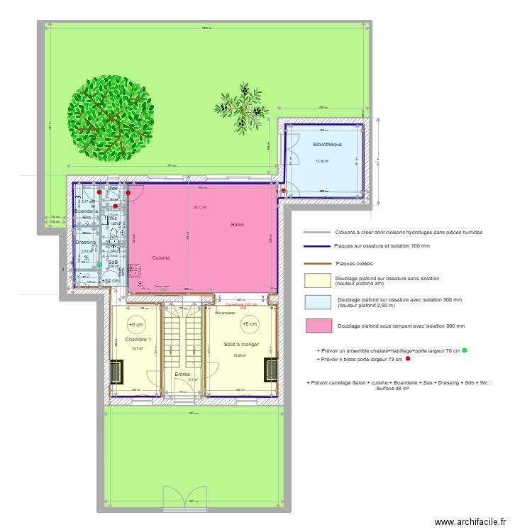 doumerc 2 plan placo. Plan de 13 pièces et 377 m2