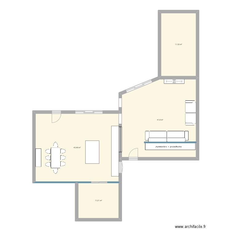 EXTENSION . Plan de 0 pièce et 0 m2