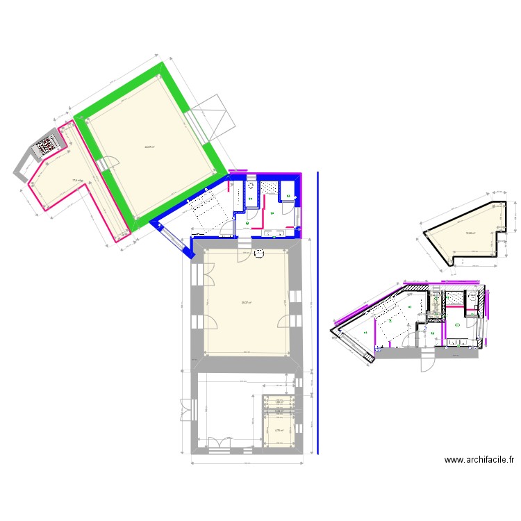maison 3. Plan de 8 pièces et 123 m2