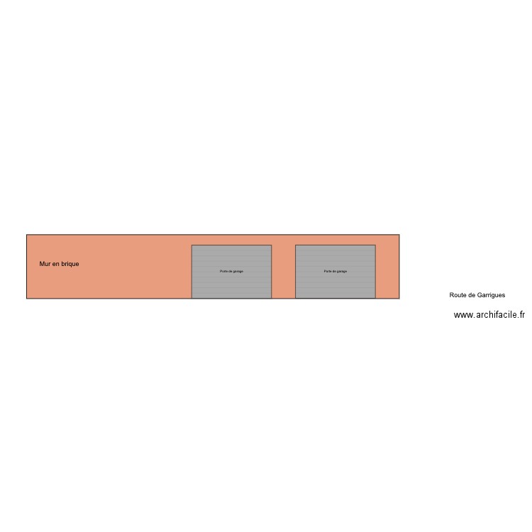 Façade garages Azas après. Plan de 0 pièce et 0 m2