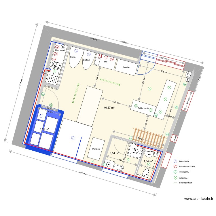 PamPain - Polin 4m2. Plan de 6 pièces et 52 m2