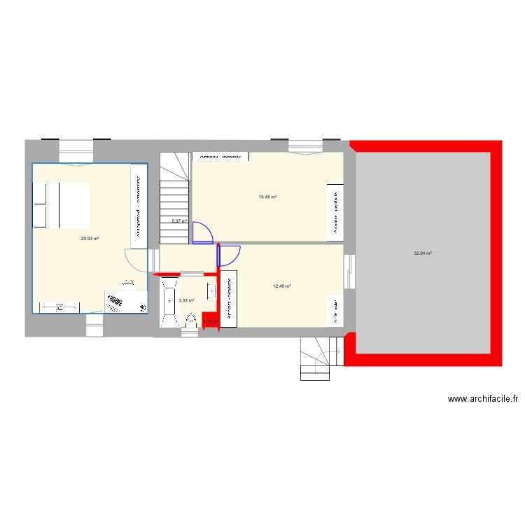 Accola étage reno 4. Plan de 0 pièce et 0 m2