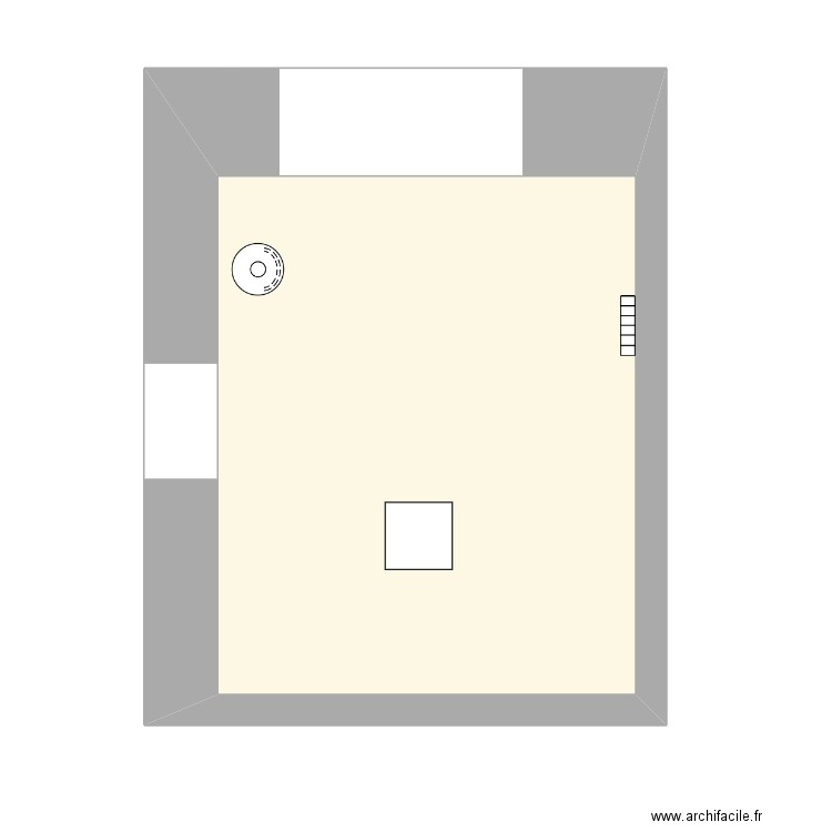 salon. Plan de 1 pièce et 15 m2