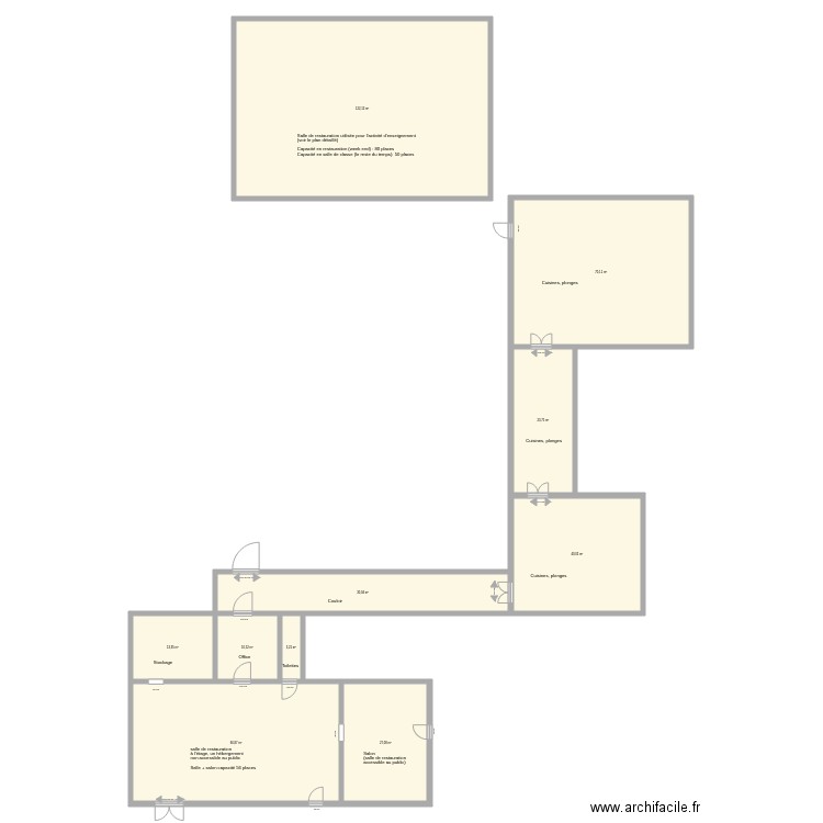 Restaurant. Plan de 0 pièce et 0 m2