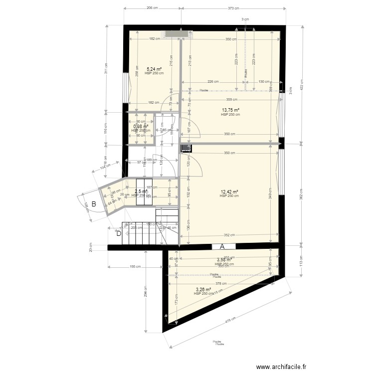 ITTEVILLE  Etage Boulangerie. Plan de 0 pièce et 0 m2