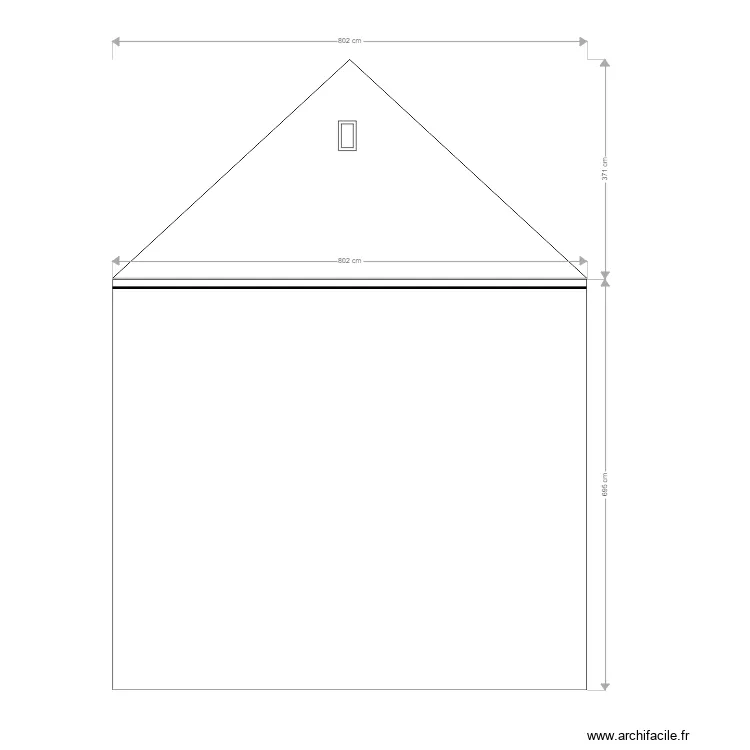 Facade Est ouest &eacute;tats des lieux. Plan de 