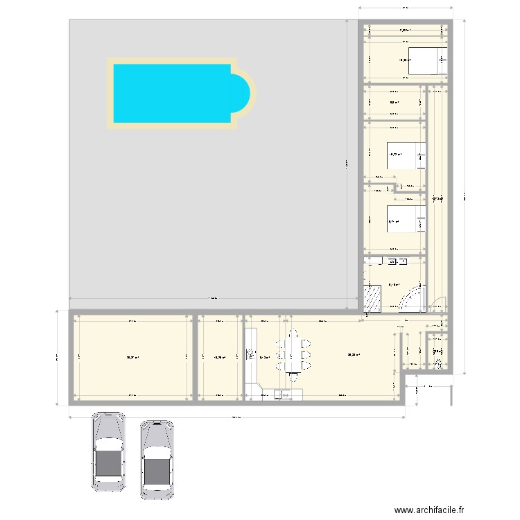 PLAN 15 PLU N2. Plan de 12 pièces et 140 m2