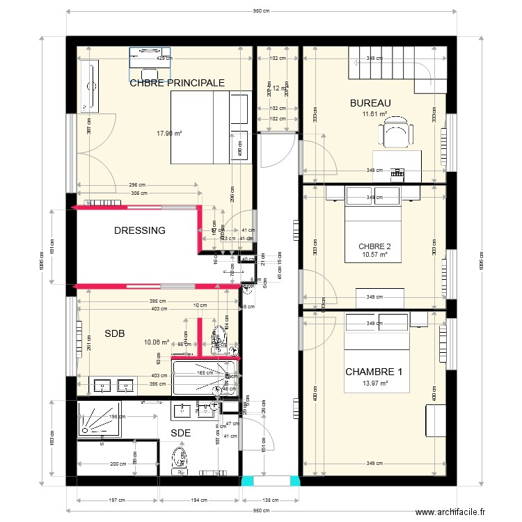 1er etage PROPO 3a1. Plan de 0 pièce et 0 m2