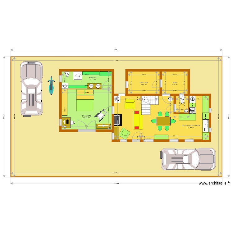 CUISINE DANS EXISTANT 3. Plan de 7 pièces et 276 m2