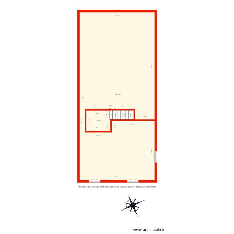 BI 4058 grenier côté. Plan de 0 pièce et 0 m2