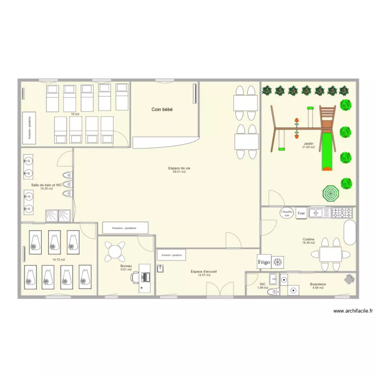 Plan Cr&egrave;che. Plan de 