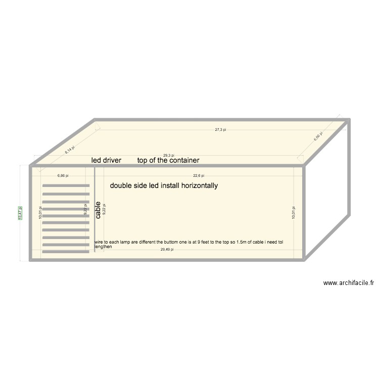 led. Plan de 0 pièce et 0 m2