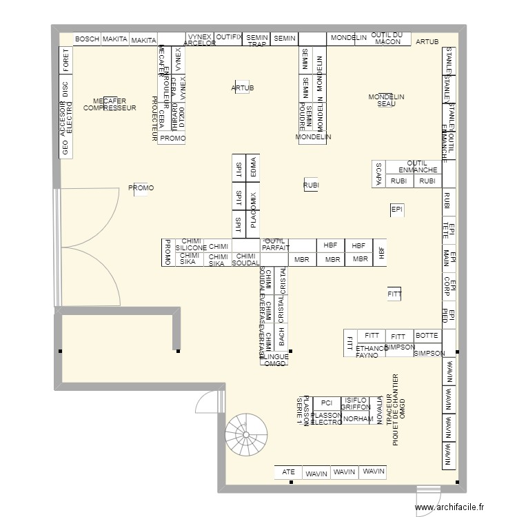 ORANGE. Plan de 1 pièce et 205 m2