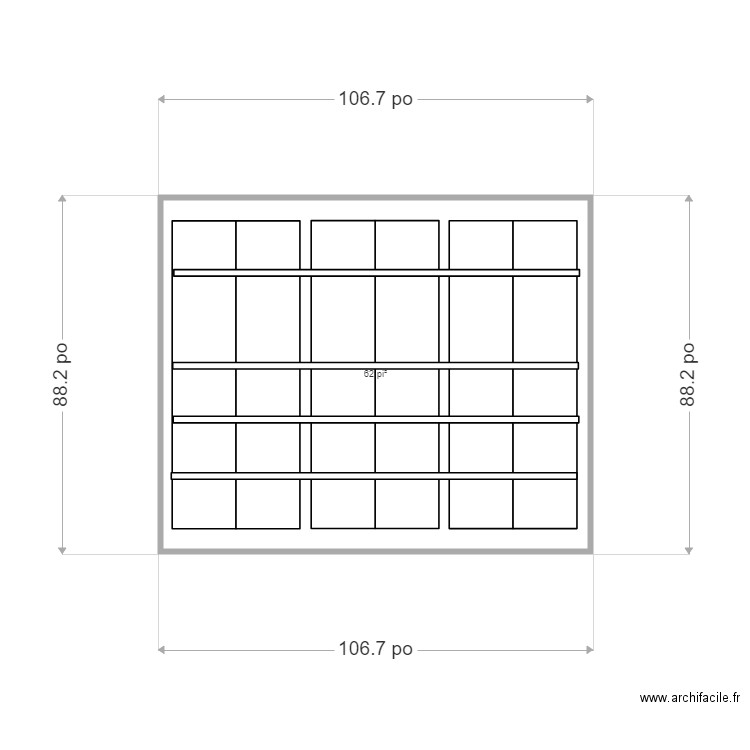 biblio. Plan de 0 pièce et 0 m2