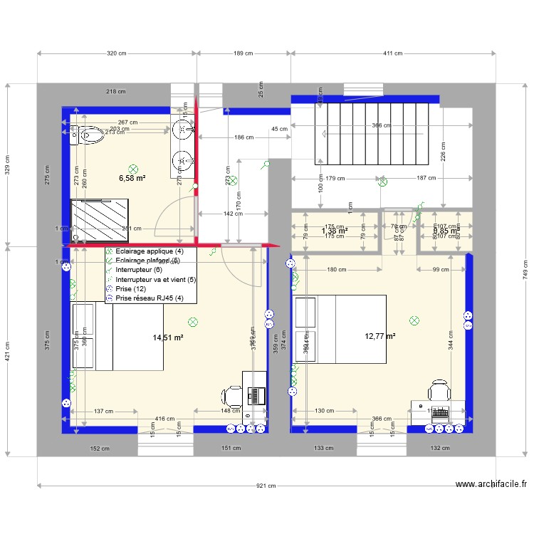 chambre etage 2. Plan de 0 pièce et 0 m2