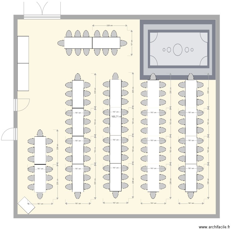 Plan salle Martelet revisité. Plan de 0 pièce et 0 m2
