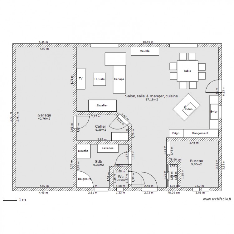 plan maison carree. Plan de 0 pièce et 0 m2