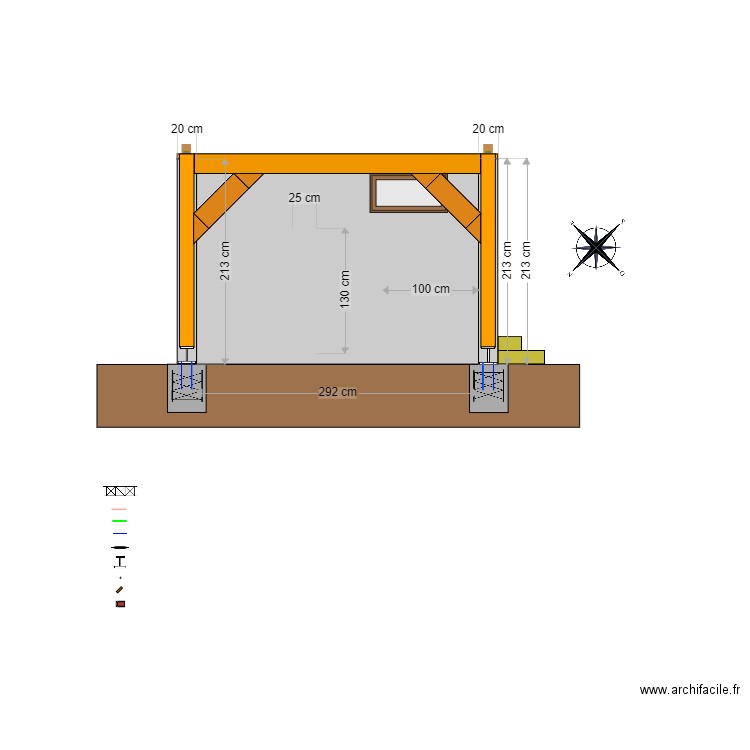 Observatoire coupe 4 (NO). Plan de 0 pièce et 0 m2