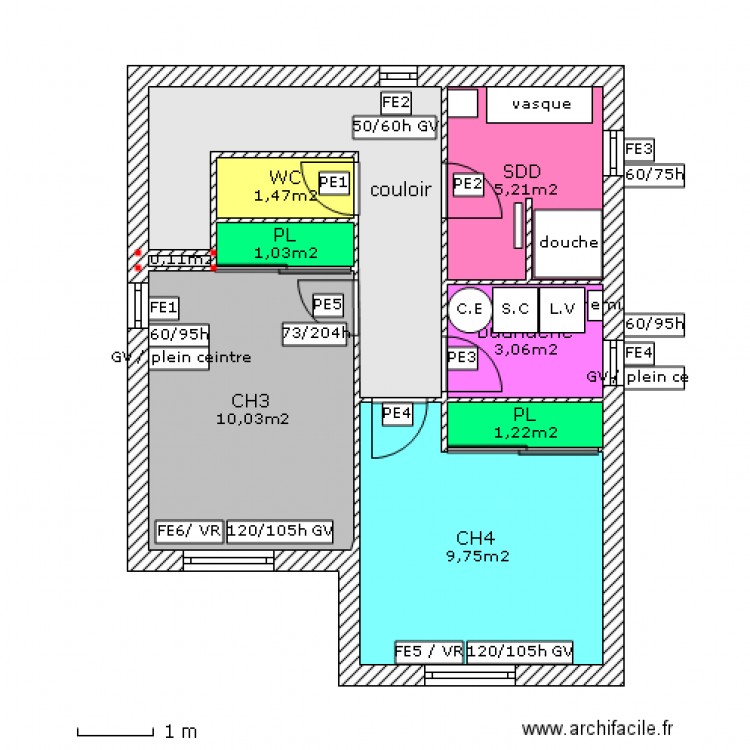 ETAGEV5. Plan de 0 pièce et 0 m2